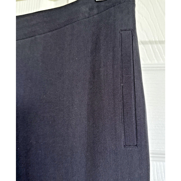 Tommy Bahama Women's Sz 6 100% Silk Wide Leg Capri Length Pants Black Pull On - Picture 6 of 11